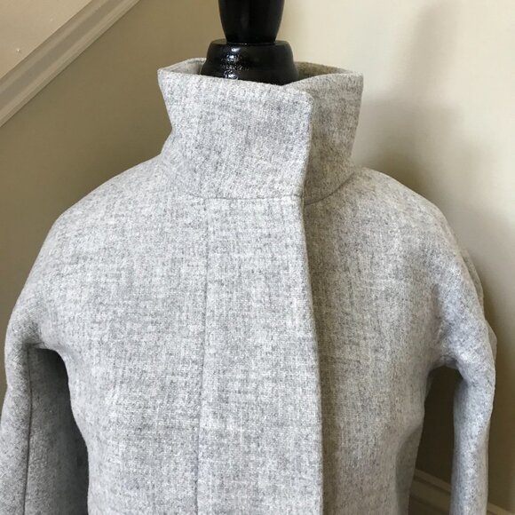 NWOT JCREW NEW Cocoon Coat Jacket Womens 00 P Petite Italian Stadium Cloth Wool - Picture 7 of 14